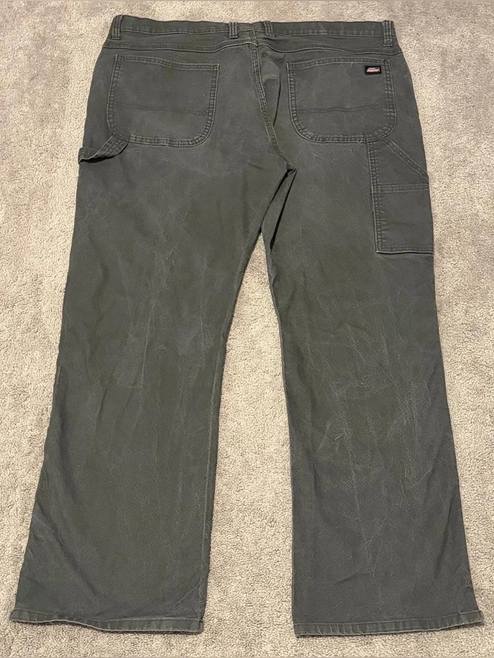 Genuine Dickies Mens Dark Gray Carpenter Straight Jeans Sz 40x32 Measured 40x30